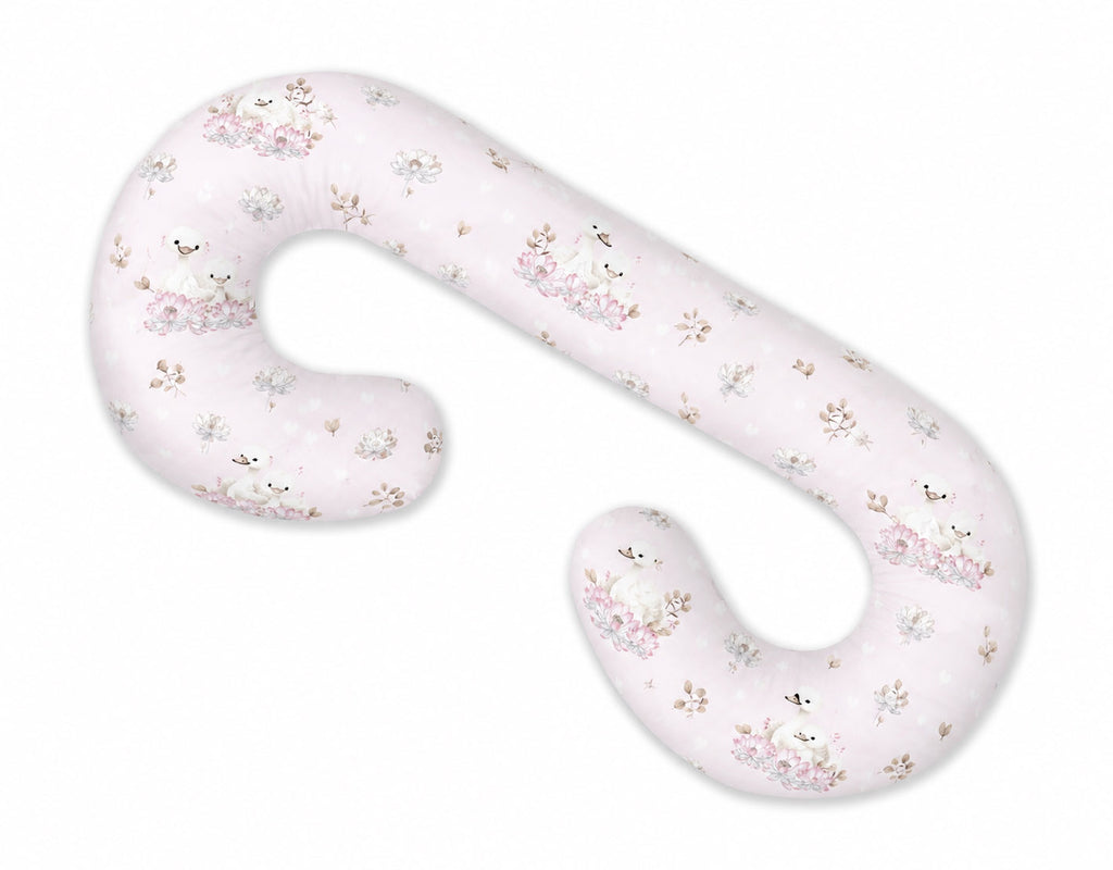 Cotton  pillowcase for pregnancy Pillow C - Little Swans