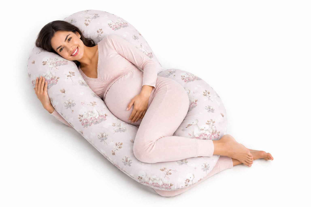 Maternity Support Pillow C, removable pillowcase - Little Swans