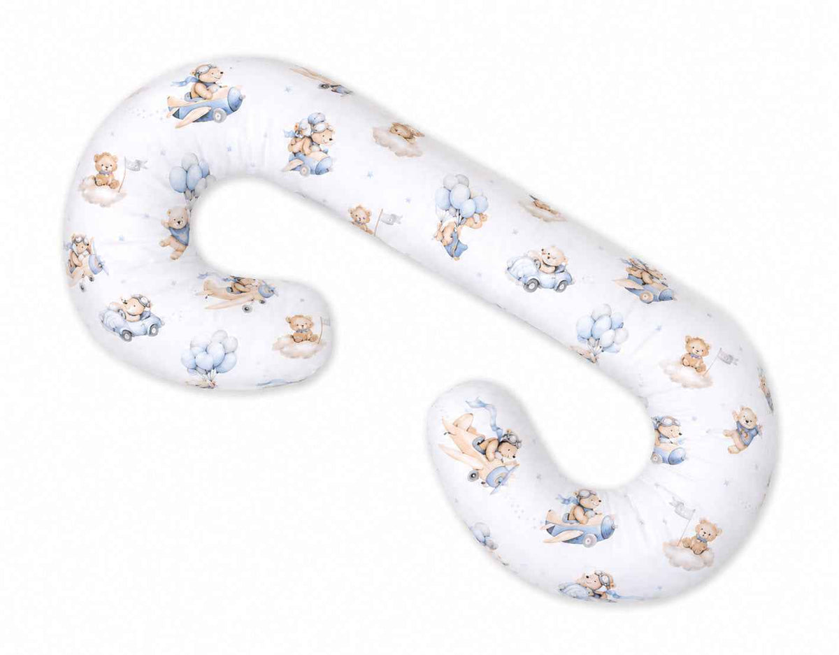 Maternity Support Pillow C, removable pillowcase - Blue Sky Bears