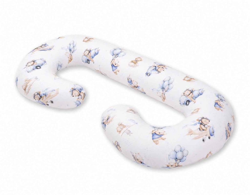 Maternity Support Pillow C, removable pillowcase - Blue Sky Bears