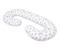 Maternity Support Pillow C, removable pillowcase - clouds gray