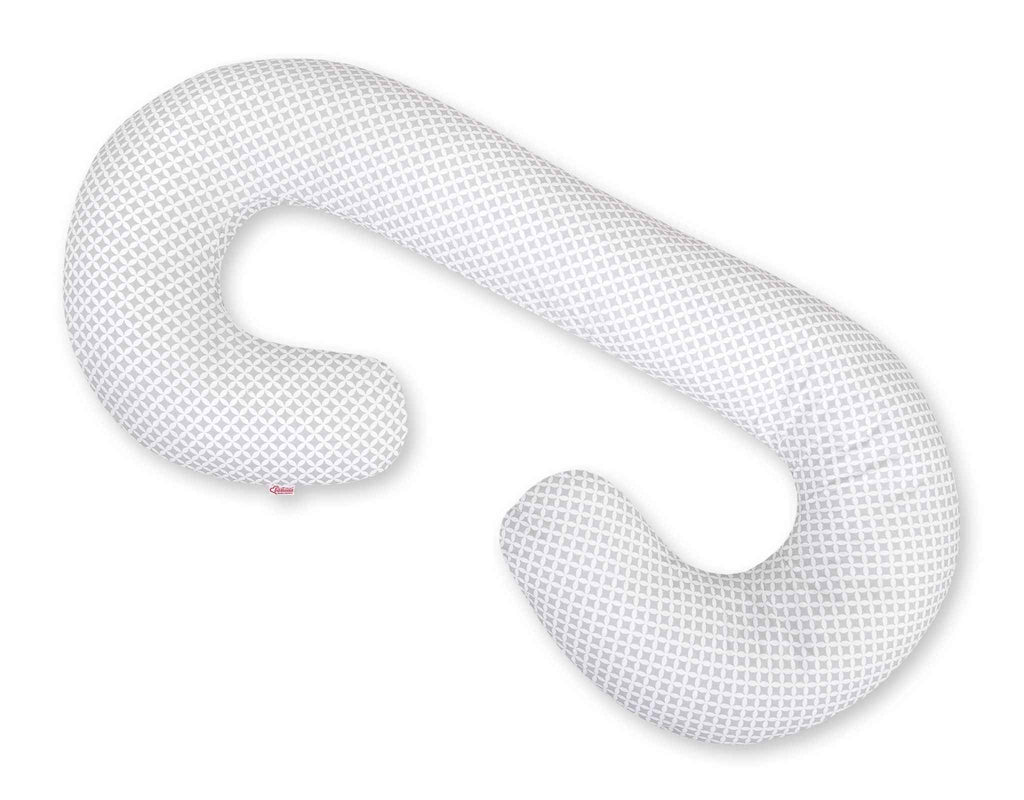 Cotton  pillowcase for pregnancy Pillow C - rosette grey