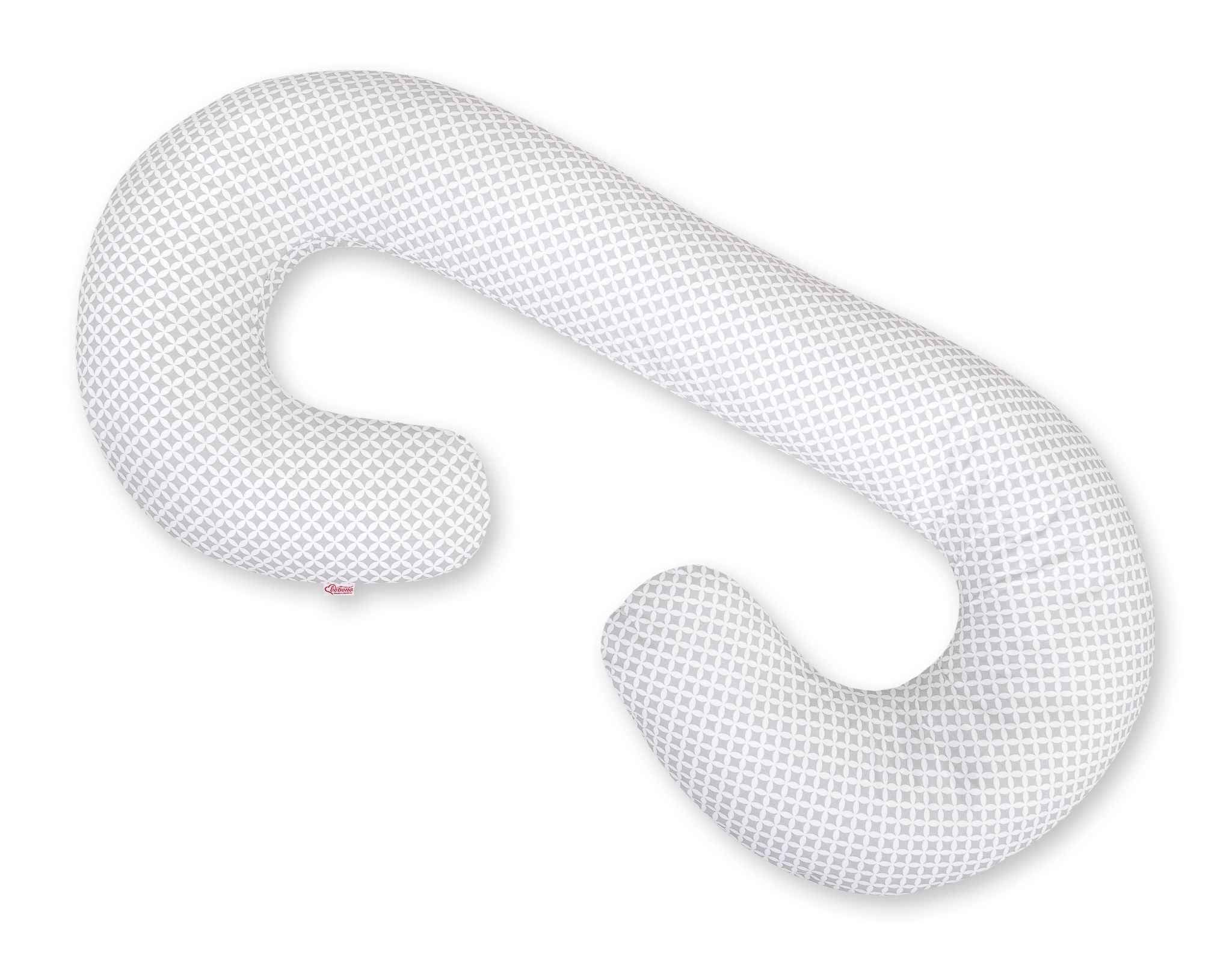 Cotton  pillowcase for pregnancy Pillow C - rosette grey