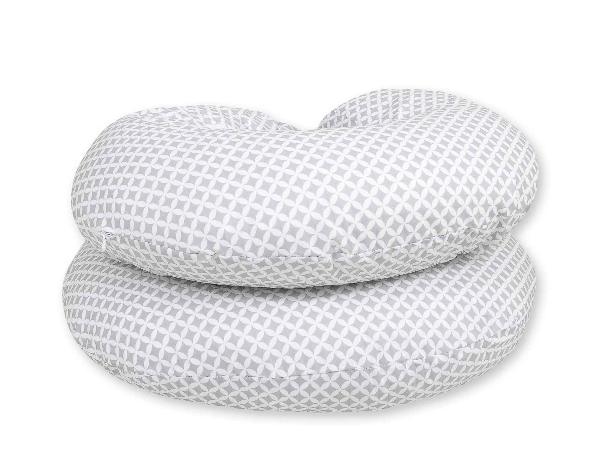Cotton  pillowcase for pregnancy Pillow C - rosette grey