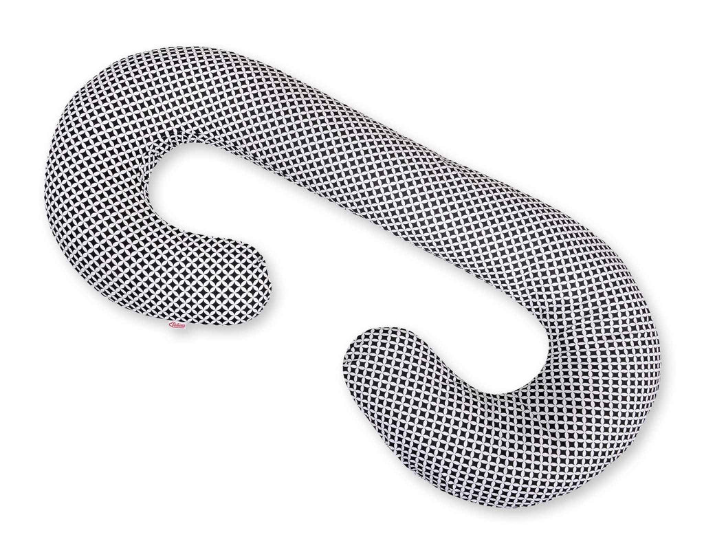 Cotton  pillowcase for pregnancy Pillow C - rosette black
