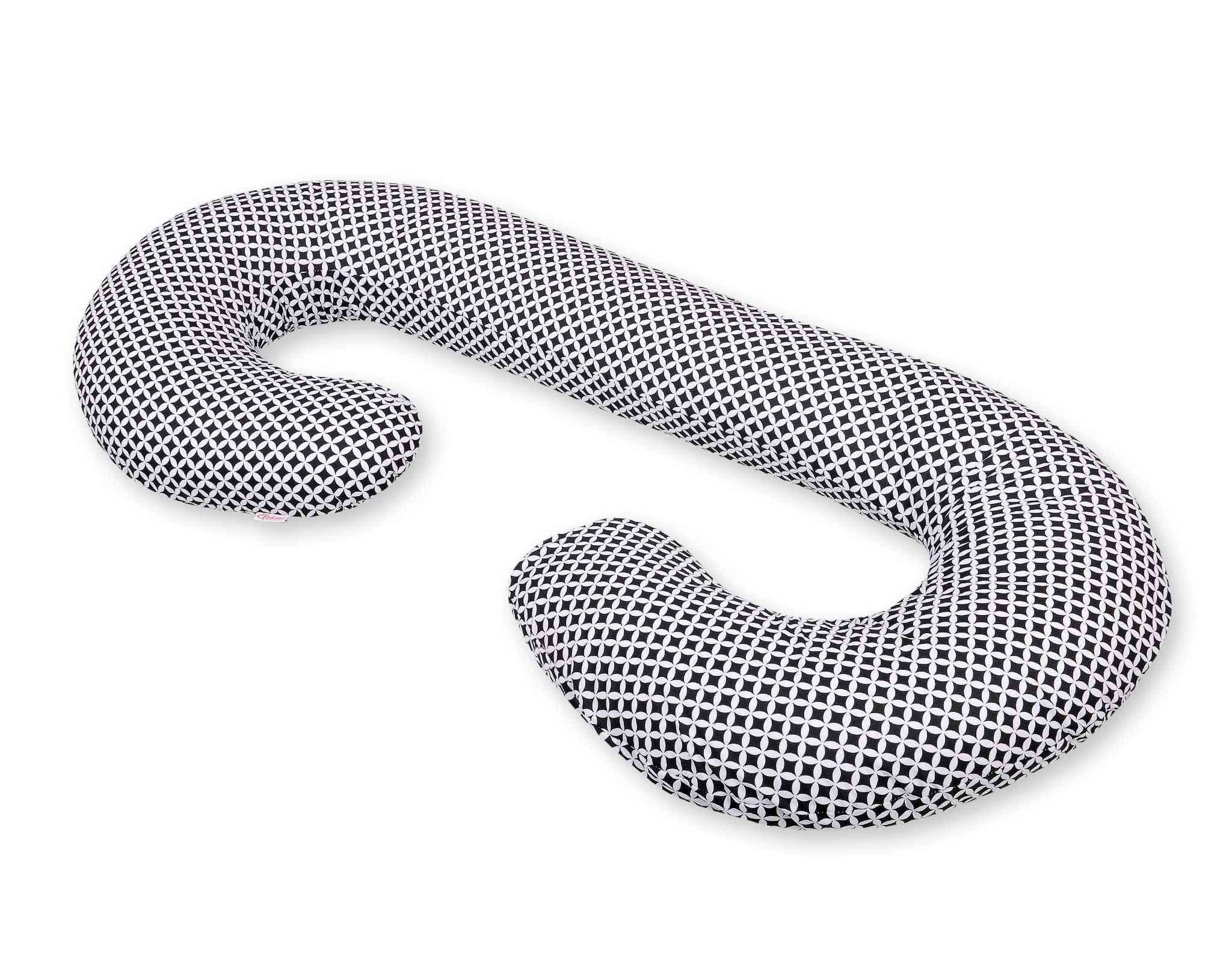 Cotton  pillowcase for pregnancy Pillow C - rosette black