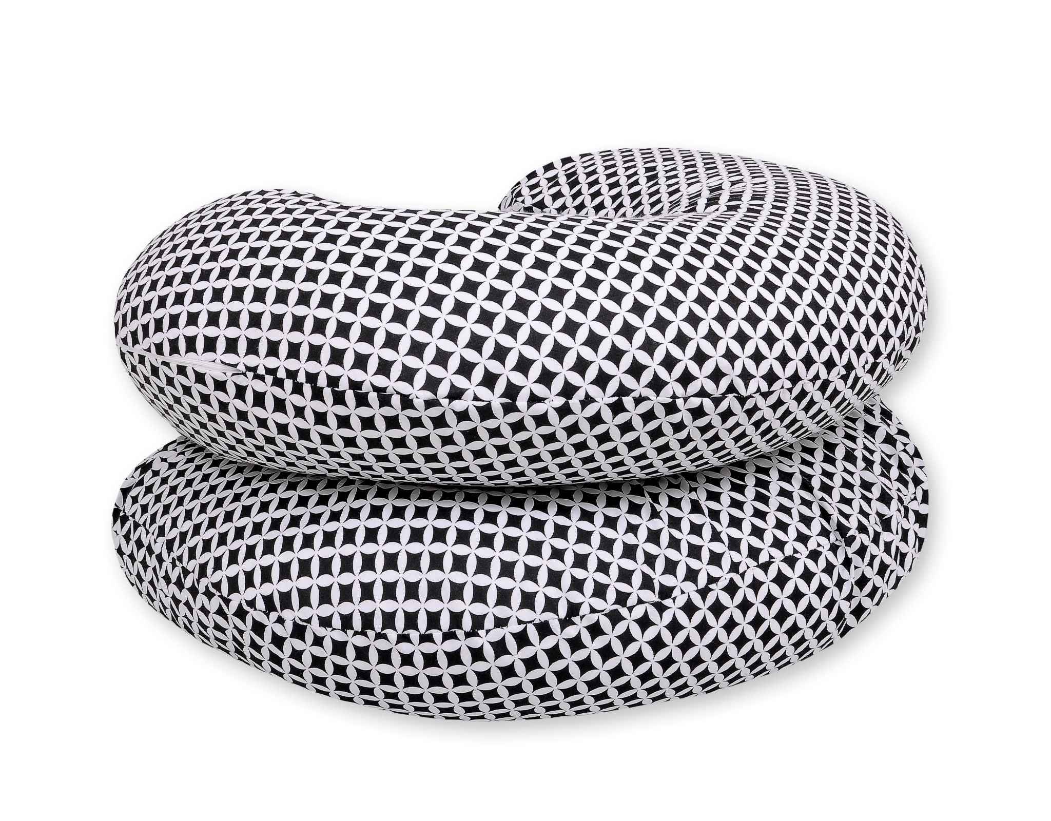 Cotton  pillowcase for pregnancy Pillow C - rosette black