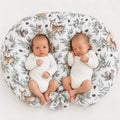 Replacement Cover for Bobono Twin Nursing Pillow – 100% Cotton - woodland olive