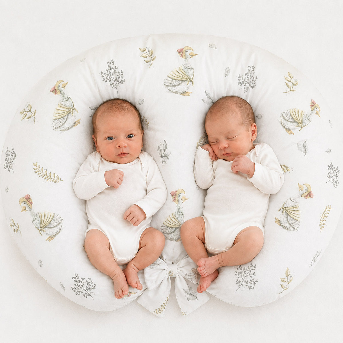 Replacement Cover for Bobono Twin Nursing Pillow – 100% Cotton - gooses