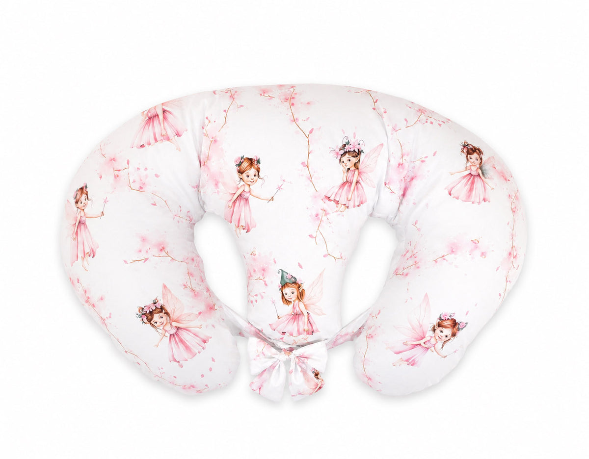 Replacement Cover for Bobono Twin Nursing Pillow – 100% Cotton - Blossom Fairies
