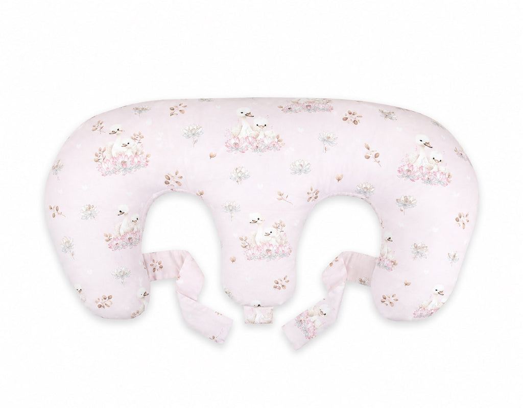 Replacement Cover for Bobono Twin Nursing Pillow – 100% Cotton - Little Swans