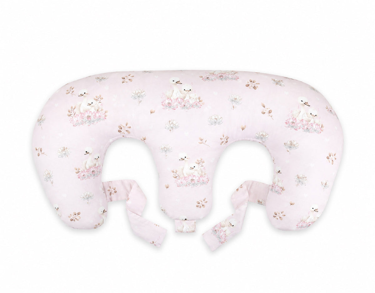 Replacement Cover for Bobono Twin Nursing Pillow – 100% Cotton - Little Swans