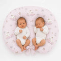 Twin nursing pillow, Breastfeeding Croissant Pillow, removable, Hands-Free Feeding- Little Swans