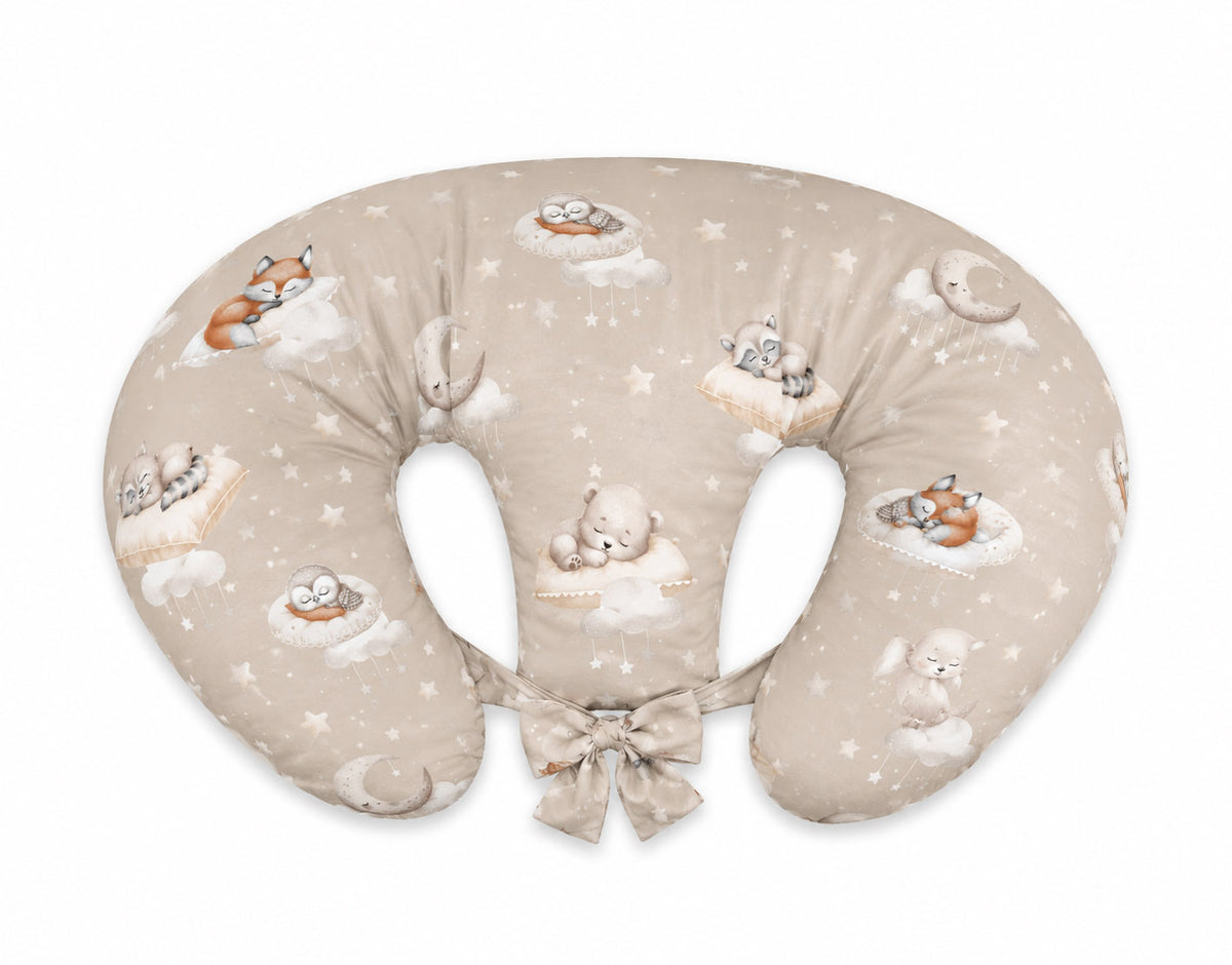 Replacement Cover for Bobono Twin Nursing Pillow – 100% Cotton - Twinkle Woodland