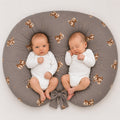 Replacement Cover for Bobono Twin Nursing Pillow – 100% Cotton - Toffee Teddy