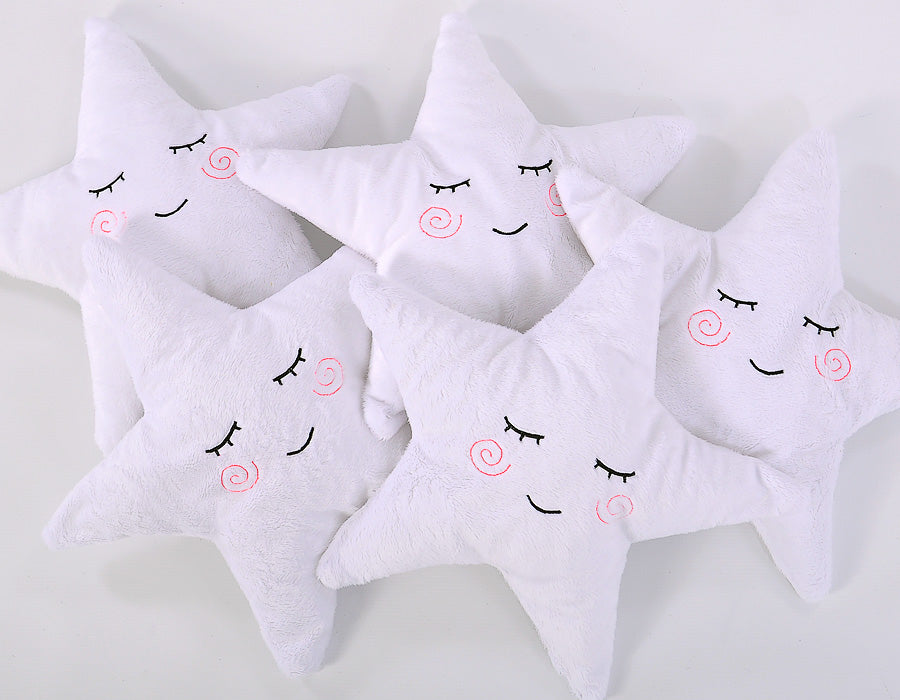 Pillow LITTLE STAR with rattle- white