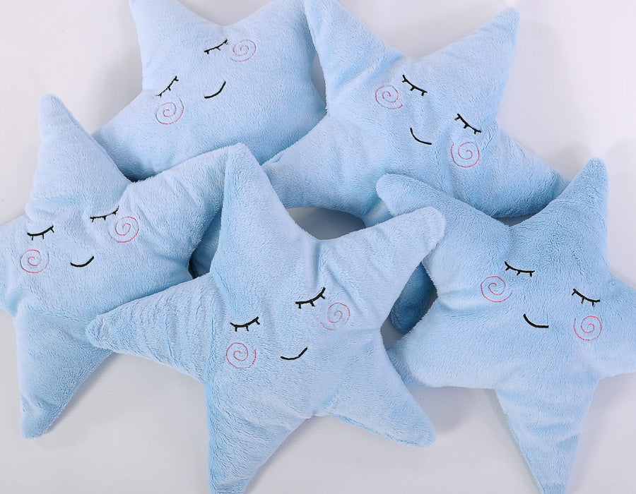 Pillow LITTLE STAR with rattle- blue