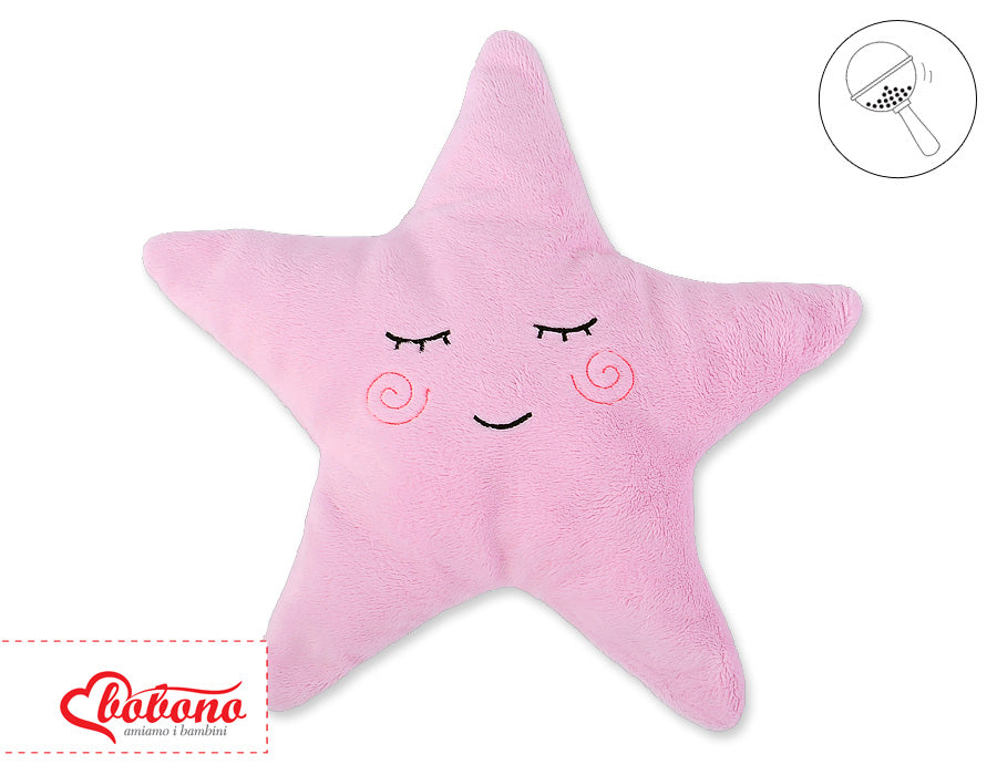 Pillow LITTLE STAR with rattle- pink