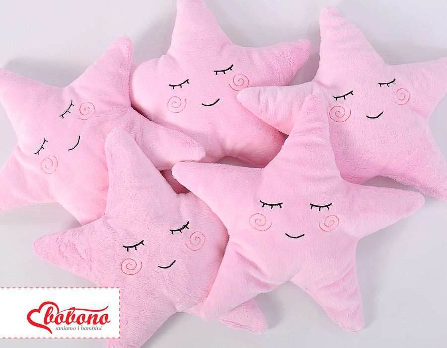Pillow LITTLE STAR with rattle- pink