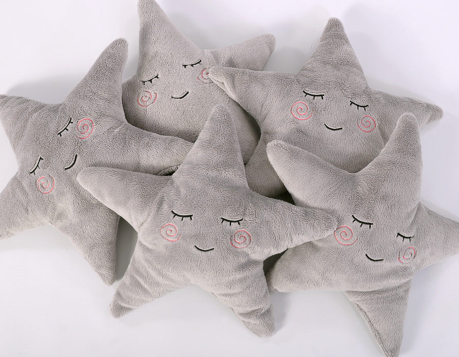 Pillow LITTLE STAR with rattle- gray