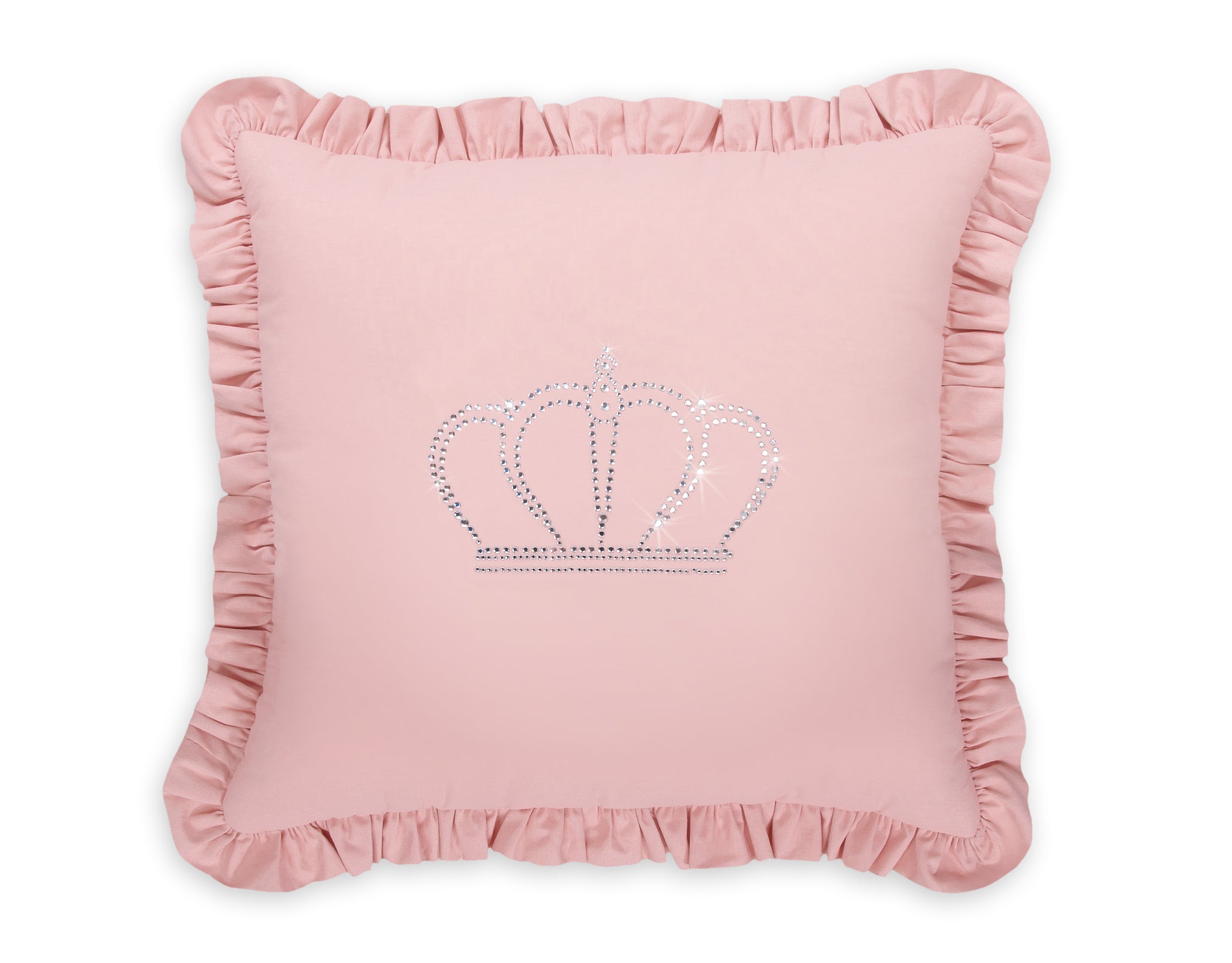 Decorative pillow with application - pastel pink