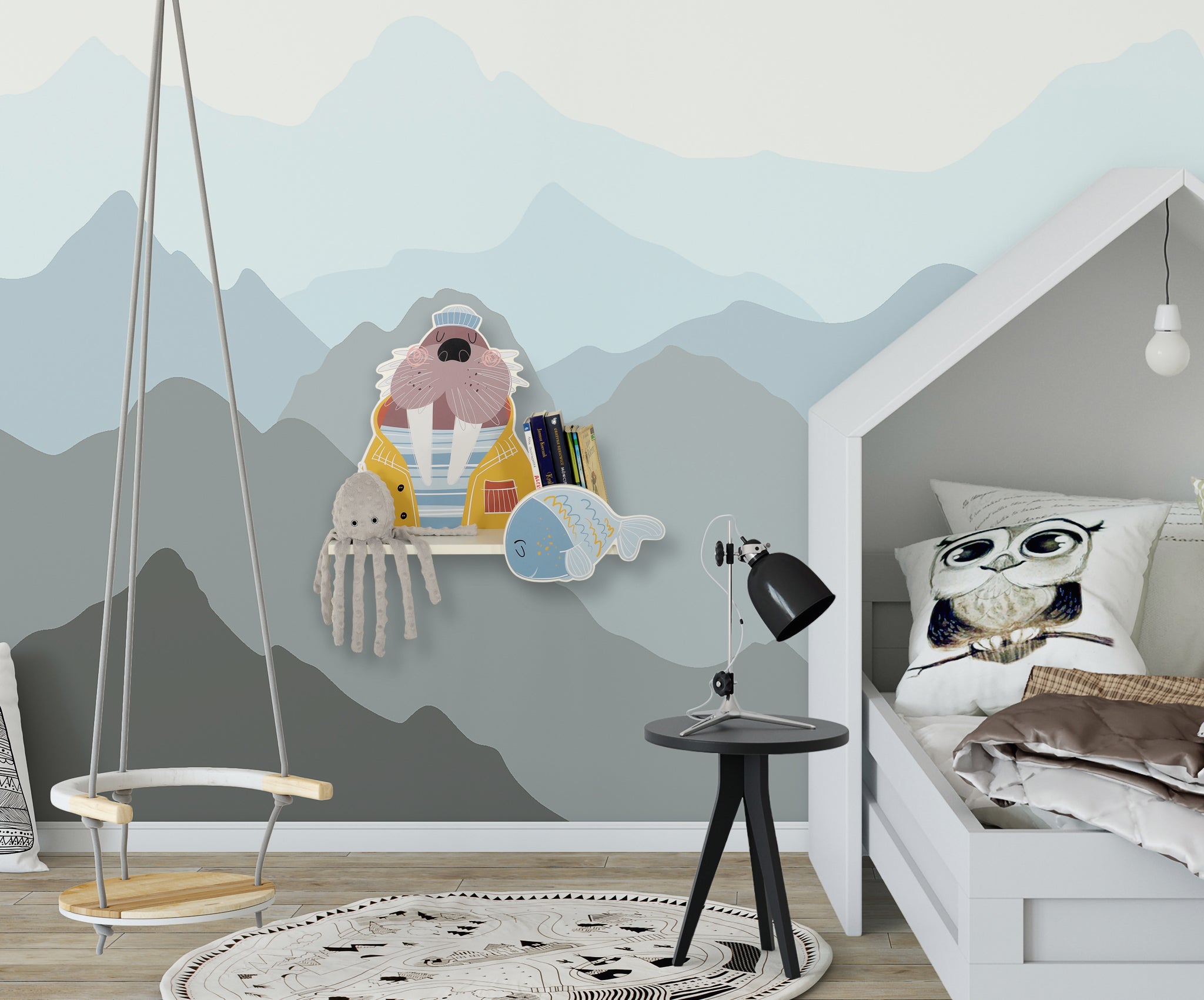 Shelf for children's rooms - Walrus