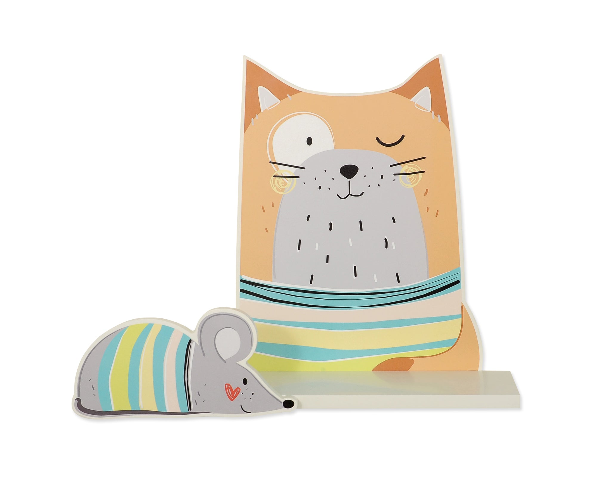 Shelf for children's rooms - Cat Red