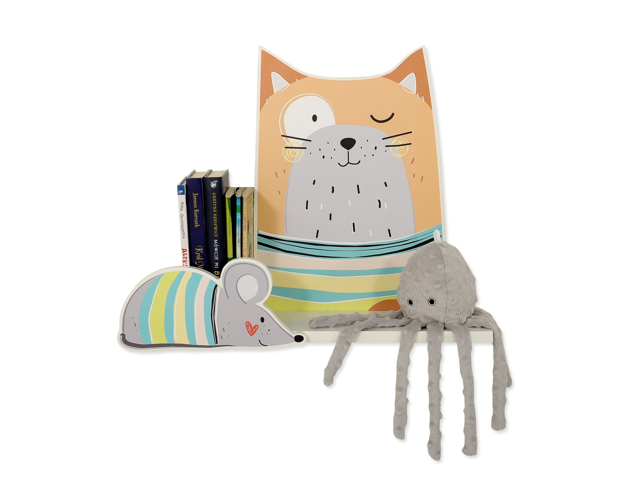 Shelf for children's rooms - Cat Red