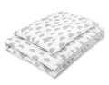 Baby cotton bedding set 2-pcs  - clouds gray/gray