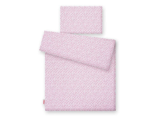 Baby cotton bedding set 2-pcs 135x100 - burgundy stars