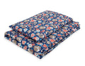 Baby cotton bedding set 2-pcs 120x90 cm- fox family on blue