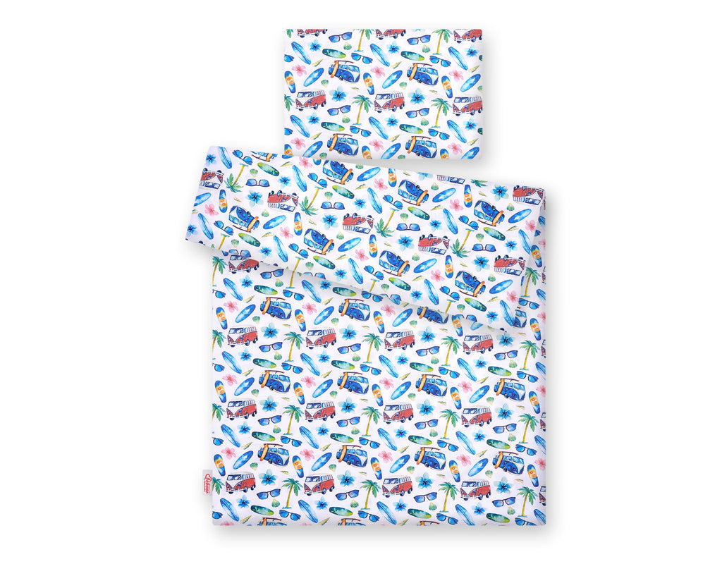 Baby cotton bedding set 2-pcs 120x90 cm- bus
