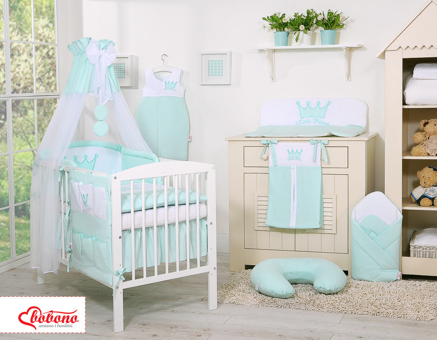 Bedding set 5-pcs with canopy- Little Prince mint