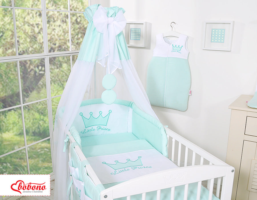 Bedding set 5-pcs with canopy- Little Prince mint