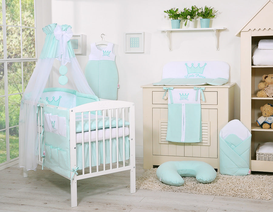Bedding set 5-pcs with canopy- Little Prince mint