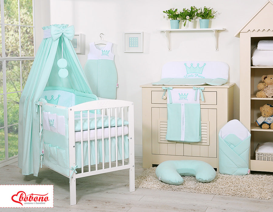 Bedding set 5-pcs with canopy- Little Prince mint