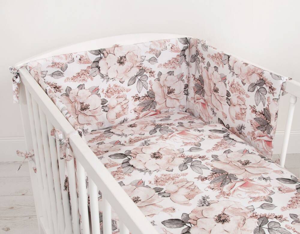 Baby cotton bedding set 2-pcs 135x100 - sepia roses