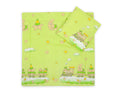Pram bedding set with duvet and pillow 2pcs - Fun green train