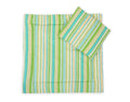Pram bedding set with duvet and pillow 2pcs - Green stripes