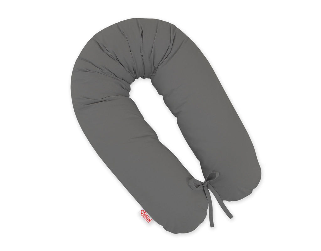 Cotton  pillowcase for pregnancy pillow Longer - Anthracite