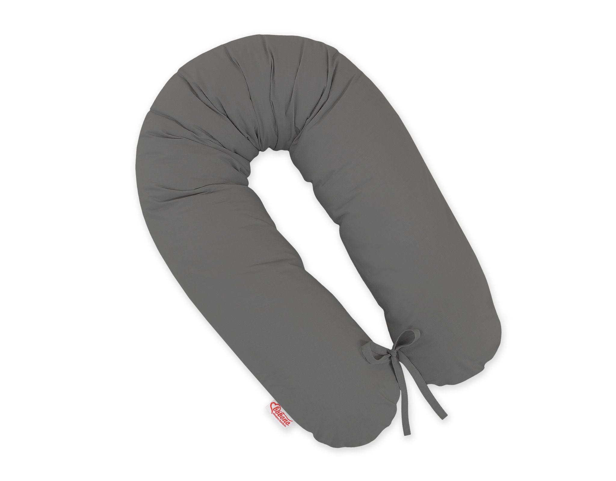 Cotton  pillowcase for pregnancy pillow Longer - Anthracite
