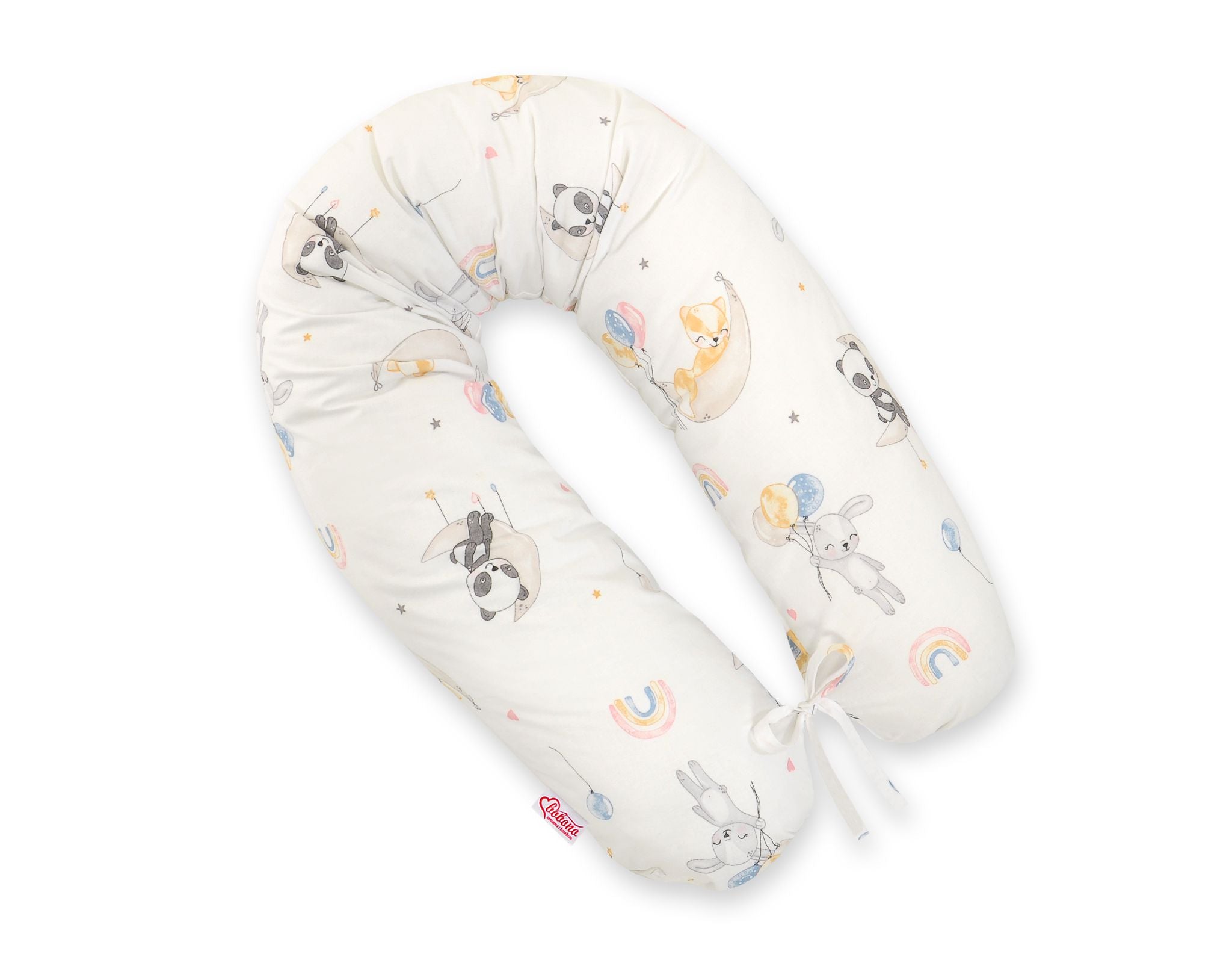 Cotton  pillowcase for pregnancy pillow Longer - Balloons