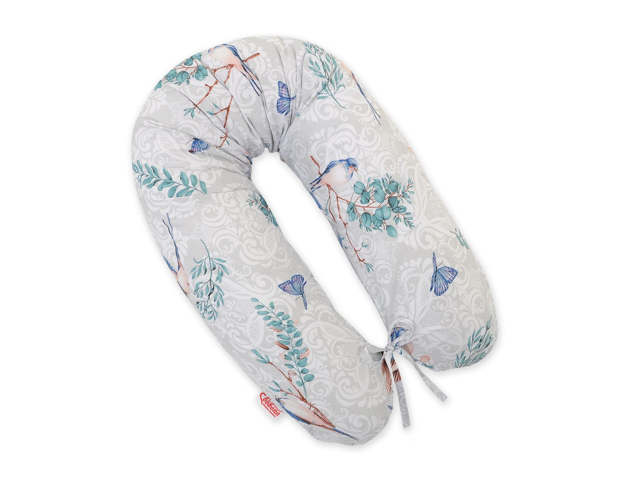 Cotton  pillowcase for pregnancy pillow Longer - Blue birds