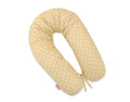Cotton  pillowcase for pregnancy pillow Longer - White polka dots on beige