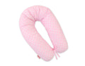 Cotton  pillowcase for pregnancy pillow Longer - White polka dots on pink