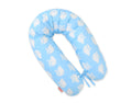 Cotton  pillowcase for pregnancy pillow Longer - Blue owls