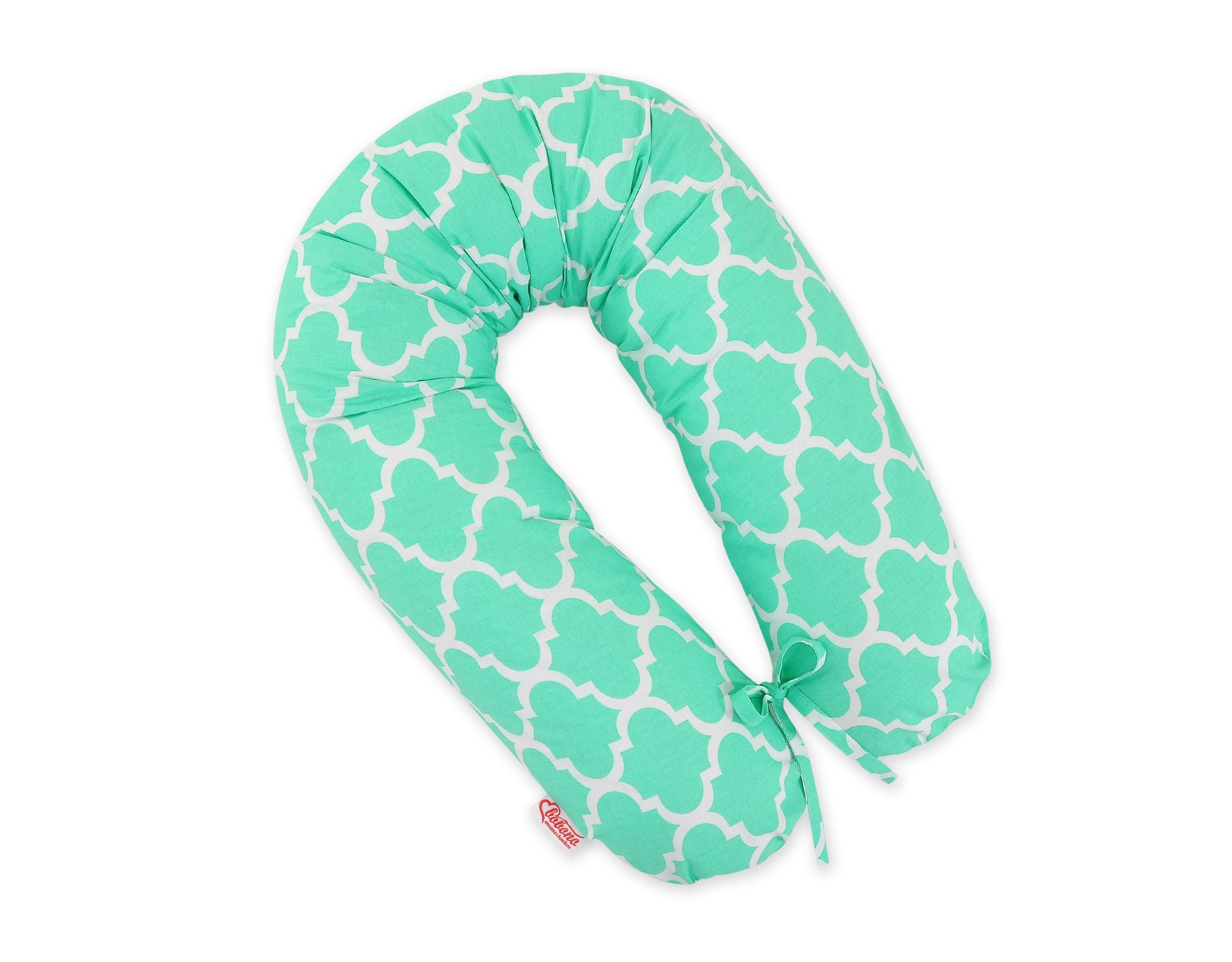 Cotton  pillowcase for pregnancy pillow Longer - Marocco mint