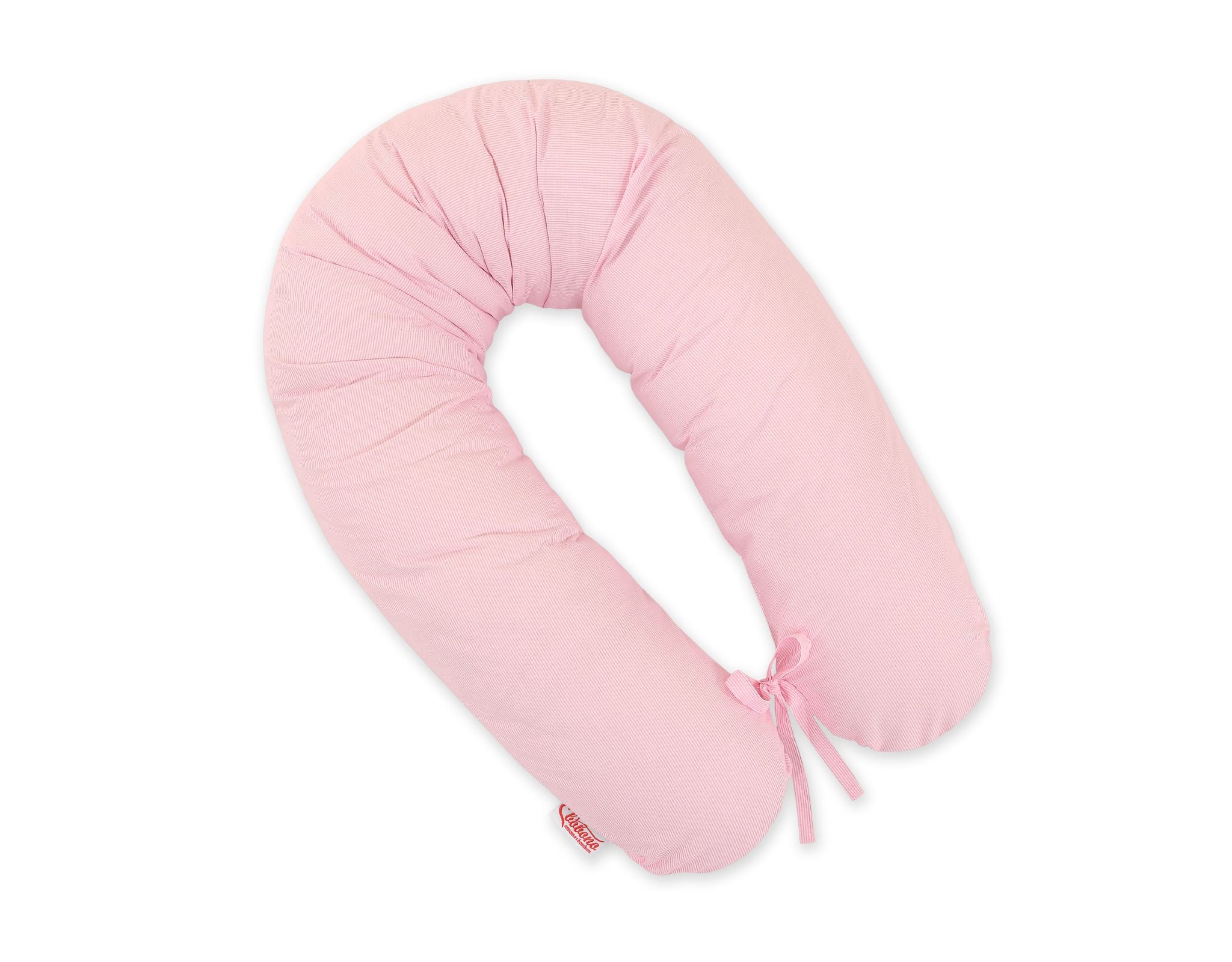Cotton  pillowcase for pregnancy pillow Longer - Pink strips