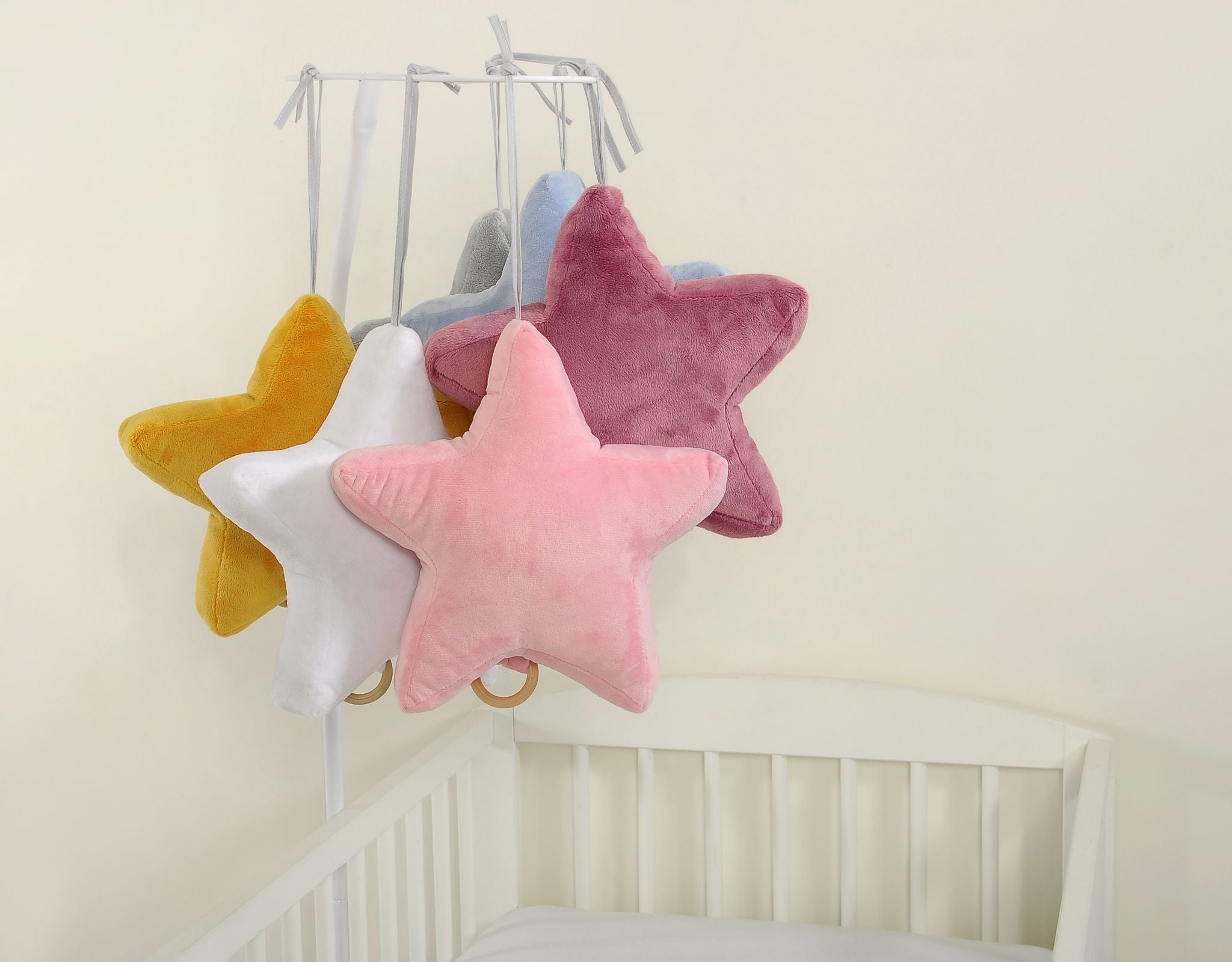Baby music box star - grey