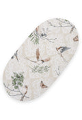 Sheet made of cotton for moses basket mattress 75x35 cm - Brown birds